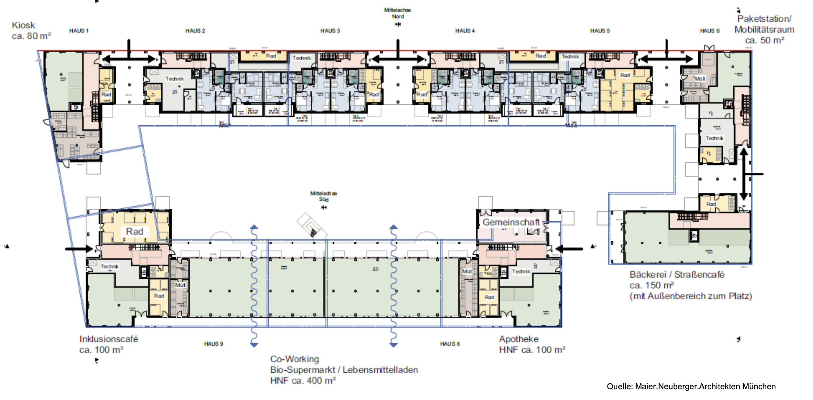Genossenschaftliches Wohnen im MU2 der Stadtbau